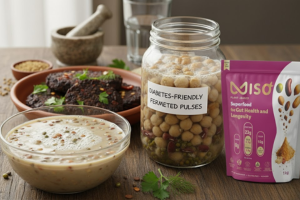 Fermented pulses supporting diabetes management and healthy glucose metabolism