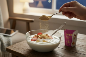 MISO with yogurt Evening snack with yogurt and MISO powder