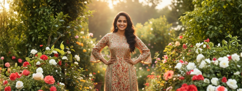 Revathi looking energetic, confident, and glowing with health